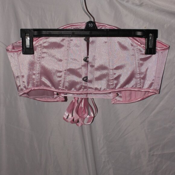 NEW Urban Outfitters Satin Corset Lace Up Belt in Pink OS main image 2